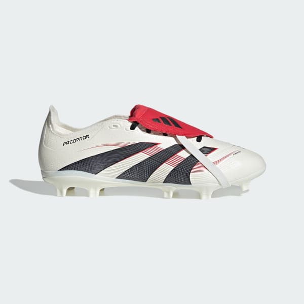 Weiss Predator League Fold-Over Tongue FG/MG Fußballschuh
