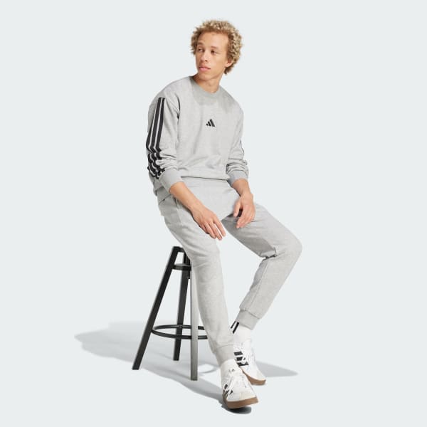 Γκρι Essentials 3-Stripes French Terry Sweatshirt