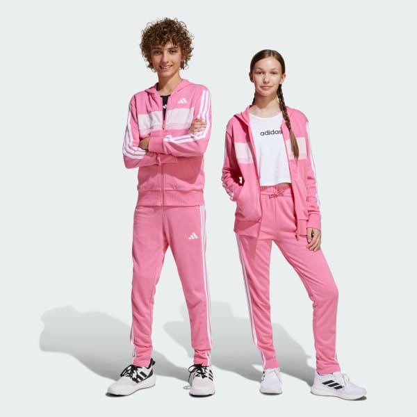 Pink Seasonal Essentials Tiberio 3-Stripes French Terry Track Suit Kids