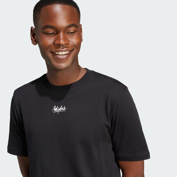 adidas Koszulka Lounge Still Life Lemons Graphic - Czerń | adidas