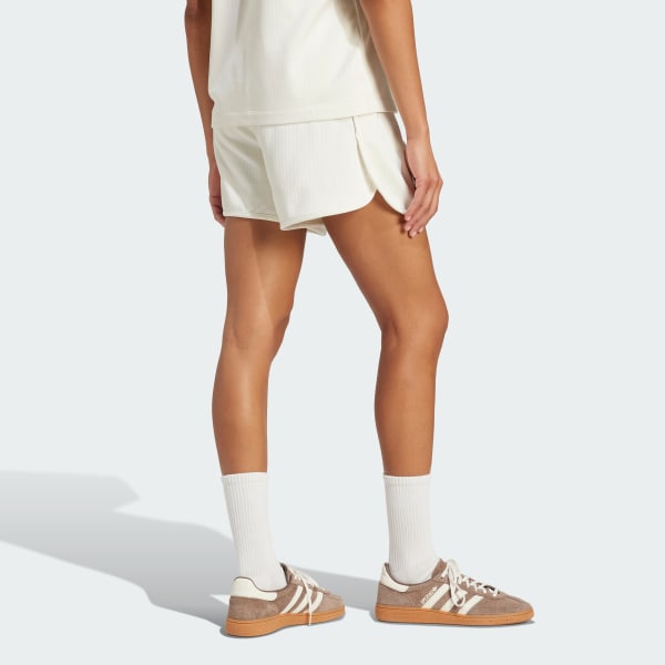 Blanco Shorts de acanalado ancho Essentials Winterized