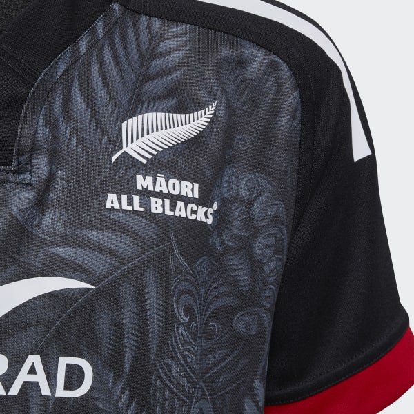 Black Maori All Blacks Rugby Replica Home Jersey