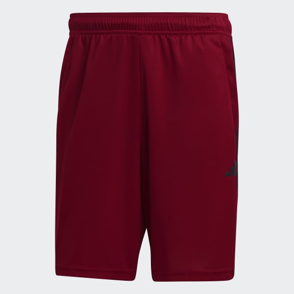 adidas Train Essentials Piqué 3-Stripes Training Shorts - Burgundy ...