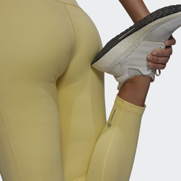 Yellow adidas Yoga Studio 7/8 Leggings CE688