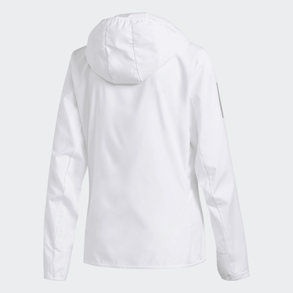 casaco branco com capuz