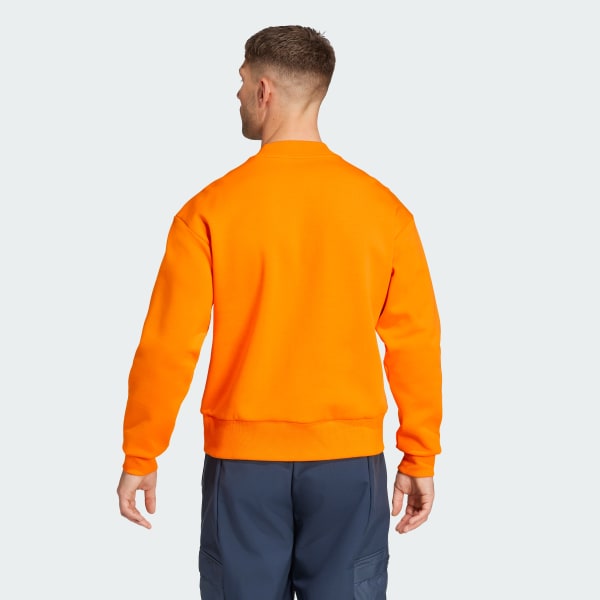 Orange crewneck sweatshirt shop