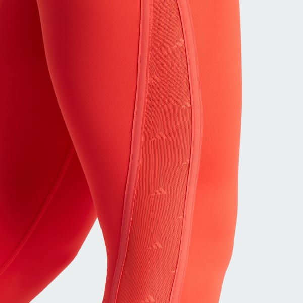 adidas Optime Mesh Full-Length Leggings - Red | Women's Training | adidas US