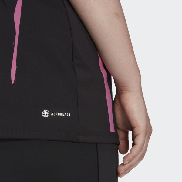 Zwart adidas x Thebe Magugu Tennis New York Y-Tanktop (Grote Maat) MLQ31