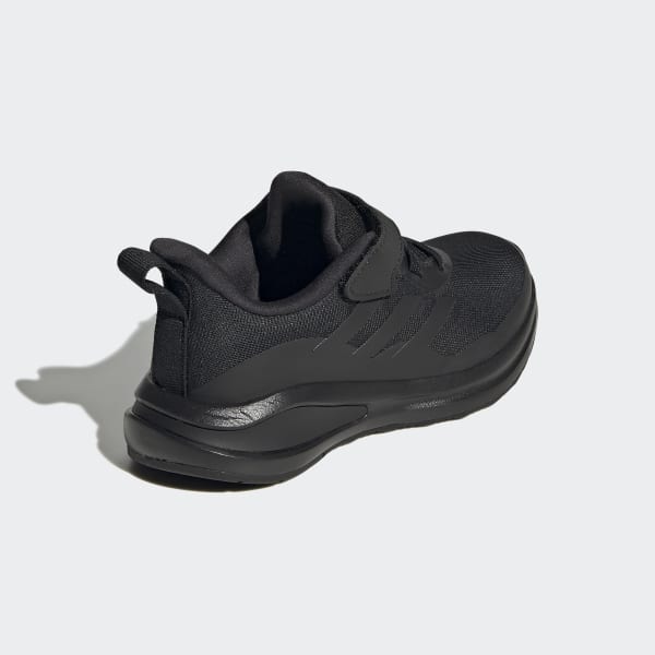 Black FortaRun Elastic Lace Top Strap Running Shoes LIF90