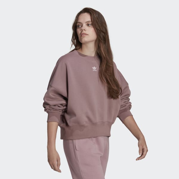 Purple Adicolor Essentials Fleece Sweatshirt IZQ74