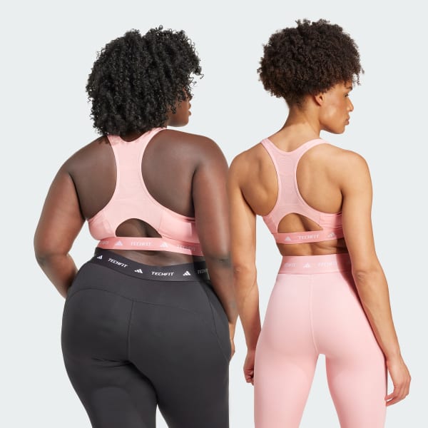 Pink TECHFIT Medium-Support Bra