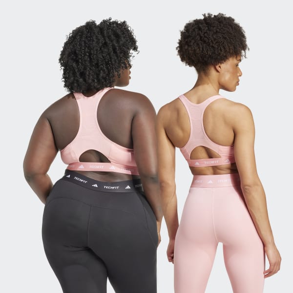 アディダス テックフィット ミディアムサポート ブラ - ピンク