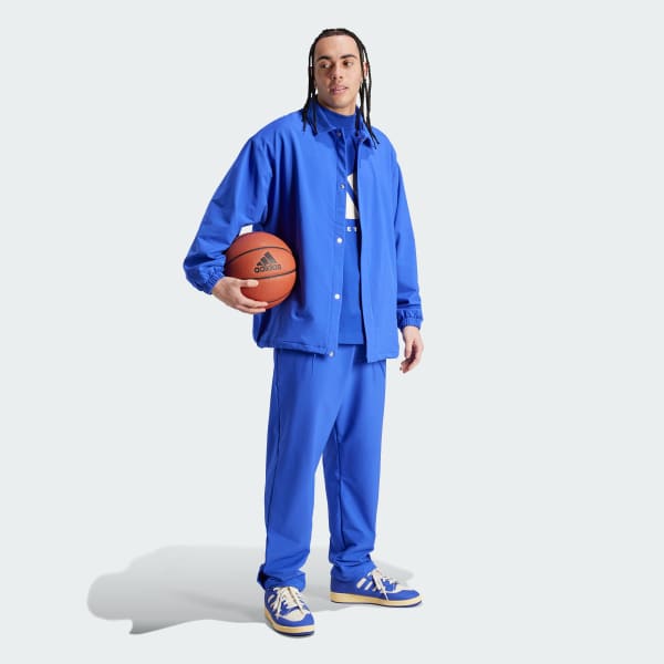 Bleu Pantalon boutons pression adidas Basketball 