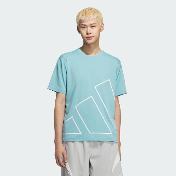 ターコイズ マストハブ レギュラーフィット ビッグロゴ半袖Tシャツ