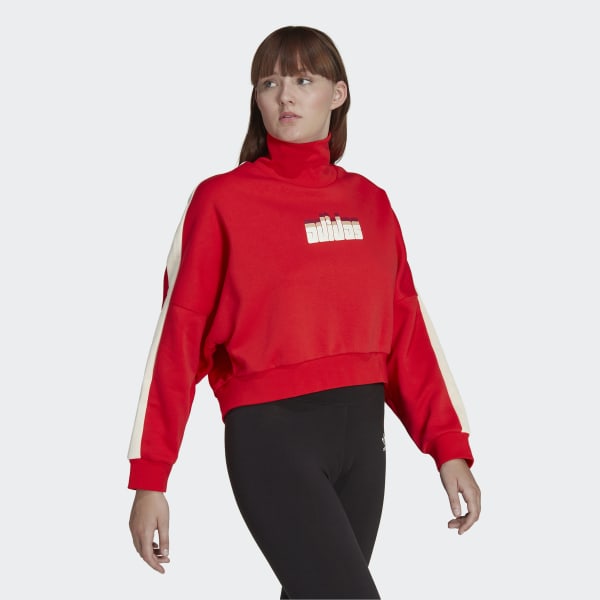 Rosso Felpa adidas Ski Chic