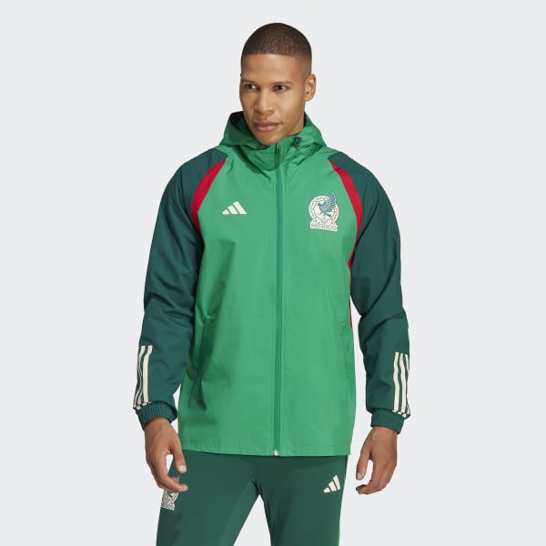 adidas Mexico Tiro 23 All-Weather Jacket - Green | Men's Soccer 