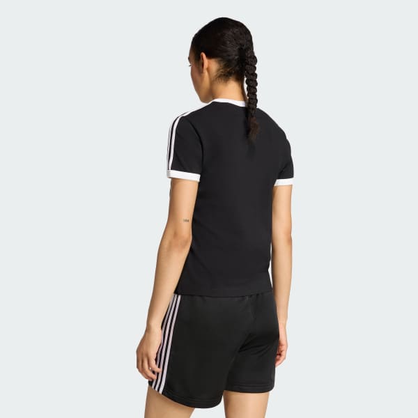 Black 3 STRIPES SLIM T-Shirt
