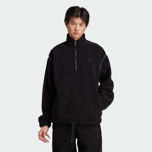 adidas Premium Essentials Half Zip Pullover - Black | adidas Australia