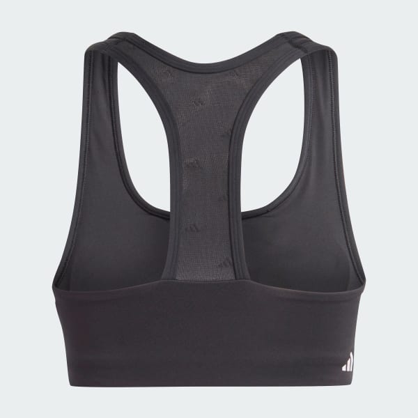 Noir Brassière de training Powerimpact Mix Mat Iteration Maintien moyen