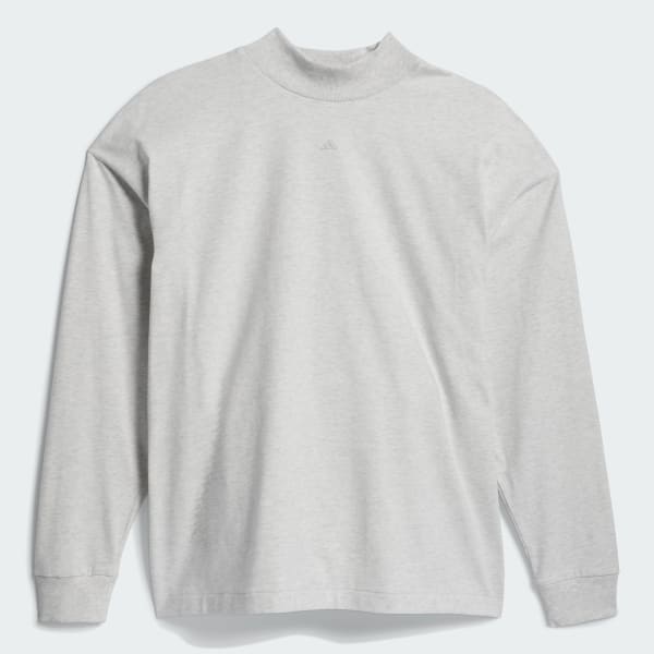Gris Camiseta Basketball Manga Larga (Unisex)