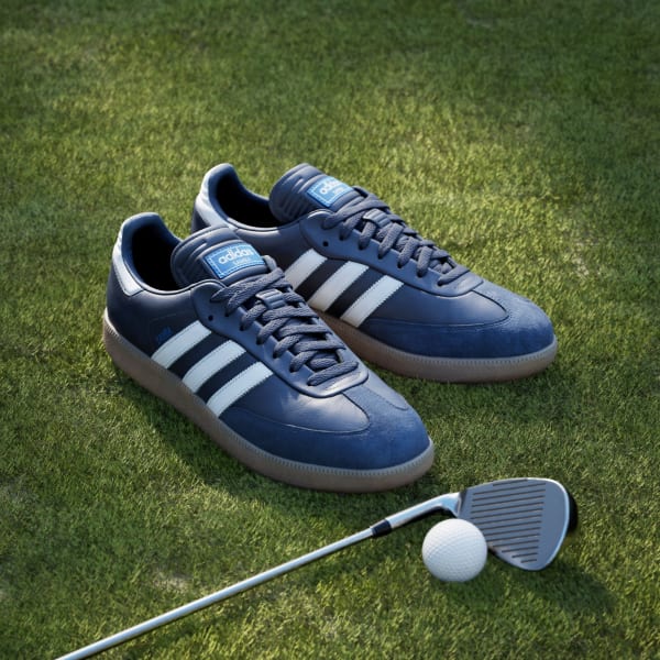 adidas Samba Spikeless Golf Shoes - Blue | Free Shipping