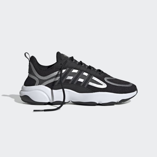 adidas black & white haiwee trainers