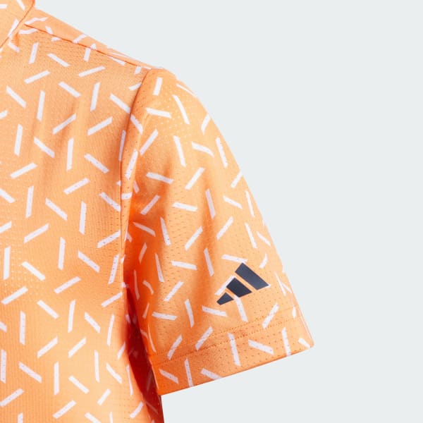 Orange BOYS CLIMACOOL ULTIMATE 365 PRINTED MESH POLO SHIRT