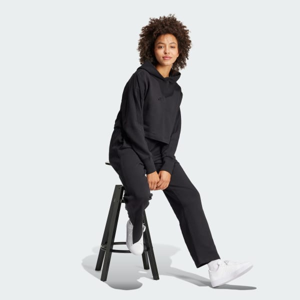 สีดำ กางเกงขากระบอกผ้าเฟรนช์เทอร์รีย์ ALL SZN 3-Stripes