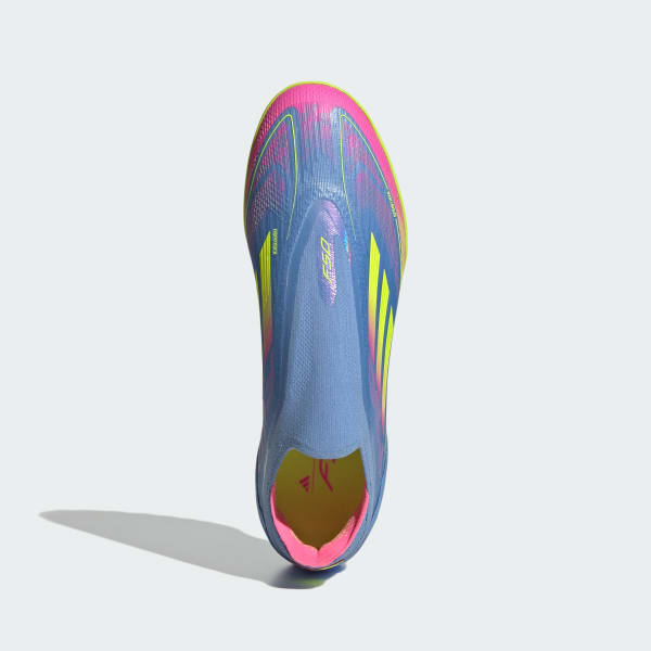 Azul Tacos de Fútbol F50 Pro Sin Cordones Pasto Sintético