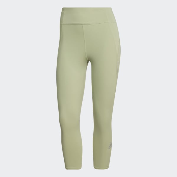 Verde Licras de Running Own The Run 3/4 Pretina Alta