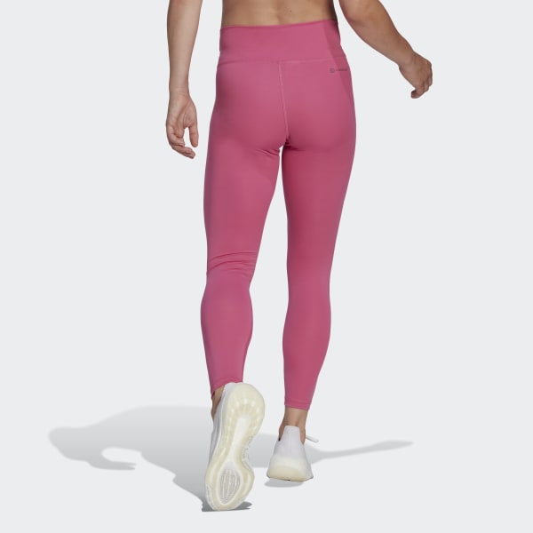 ADIDAS Women's pants 7/8 Tight Alpha Skin Leggings Grey Neon Pink