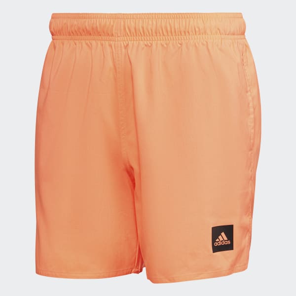 Pomarańczowy Short Length Solid Swim Shorts LBS88