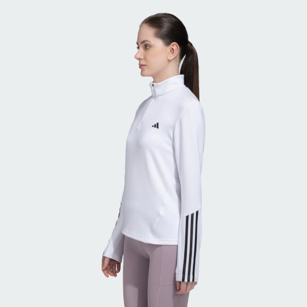 White HYPERGLAM TRAINING QUARTER-ZIP TRACK TOP