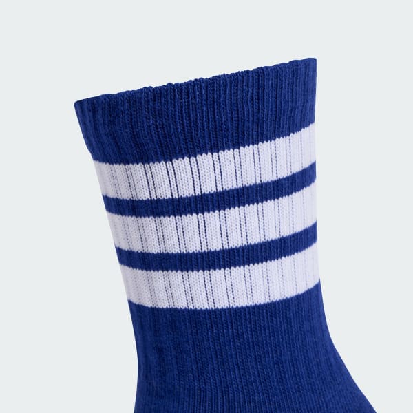 ホワイト スリーストライプス クッション スポーツウェア クルーソックス3足組