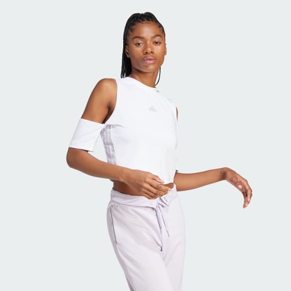 White Express All-Gender Cropped T-Shirt