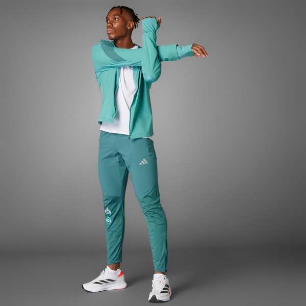 ウォーキング・ランニングウェア adidas nylon pants アディダス アディゼロ 駅伝 ランニングパンツ - グリーン