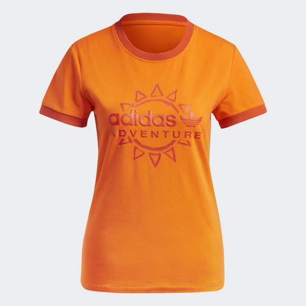 Orange T-shirt slim à logo adidas Adventure