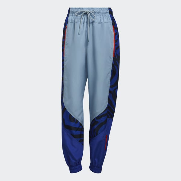 Niebieski adidas by Stella McCartney printed woven track pants UG067