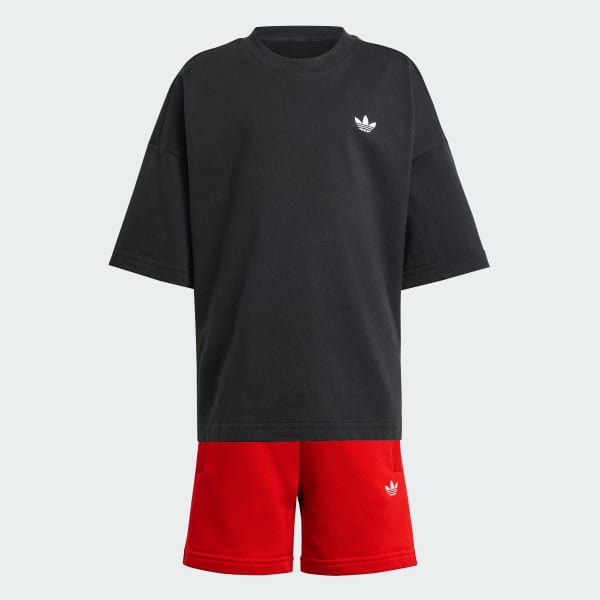 Black ADIDAS DISNEY MICKEY MOUSE SHORT TEE SET
