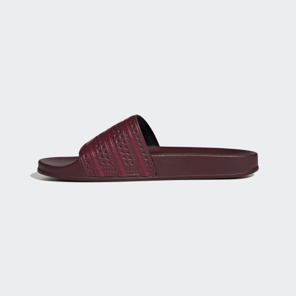 Adidas burgundy slides online