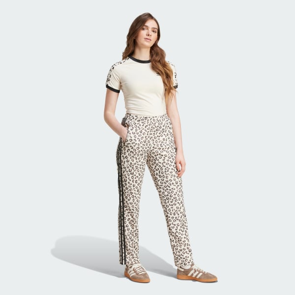 White Leopard 3-Stripes T-Shirt