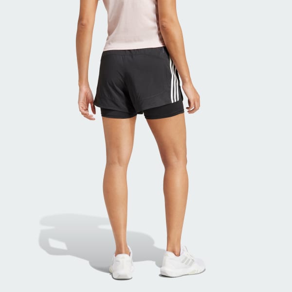 Schwarz Pacer 3-Streifen Training Woven Shorts