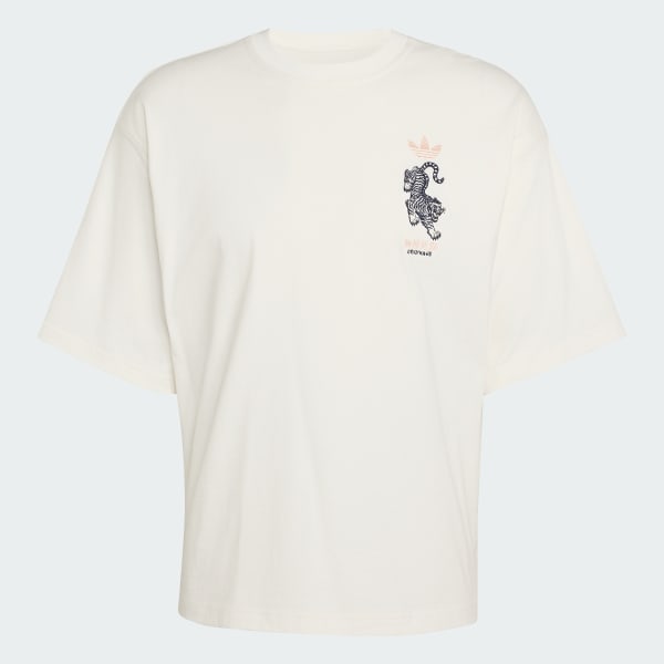 White CN TIGER GRAPHIC TEE