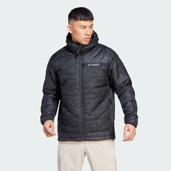 Men's Reflective Hooded Synthetic Down Jacket