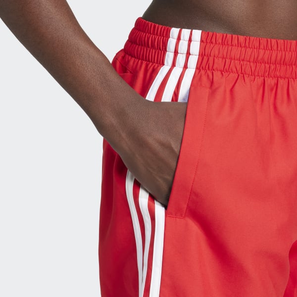 Adidas 3 stripe shorts red hotsell