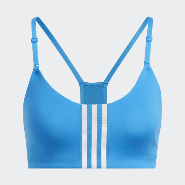 Blue adidas Aeroimpact Training Light-Support Bra
