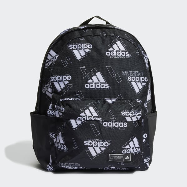 Black Classic Graphic Backpack