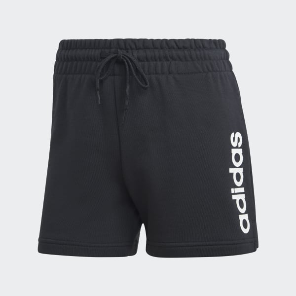 adidas Essentials Linear French Terry Shorts - Black | Women's ...