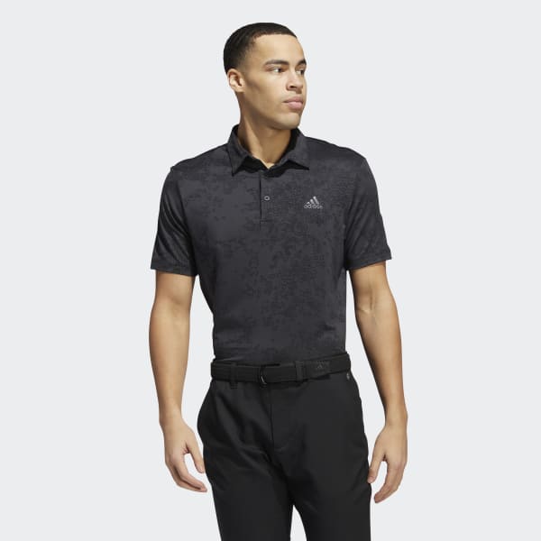 Grey Jacquard Golf Polo Shirt