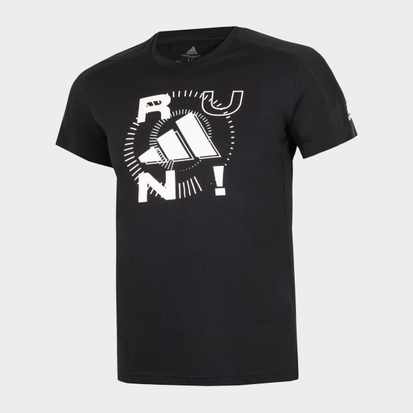 Negro Camiseta Run Logo JLT02